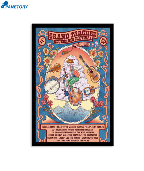 Grand Targhee Bluegrass Festival Grand Targhee Resort Alta WY Aug 9 11 2024 Poster