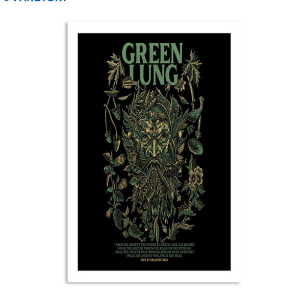 Green Lung Hellfest Jun 27 2024 Poster