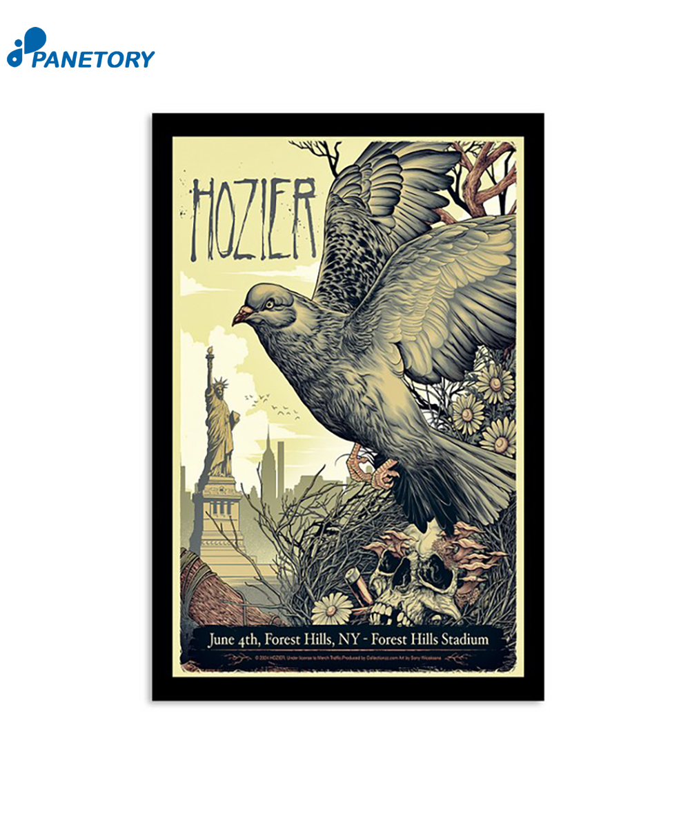 Hozier Jun 4 2024 Forest Hills Stadium Queens Ny Poster 2 Hozier Jun 4 2024 Forest Hills Stadium Queens Ny Poster