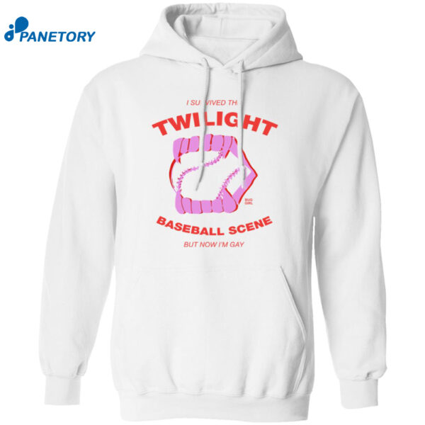 I Survived The Twilight Baseball Scene But Now I’m Gay Shirt 1