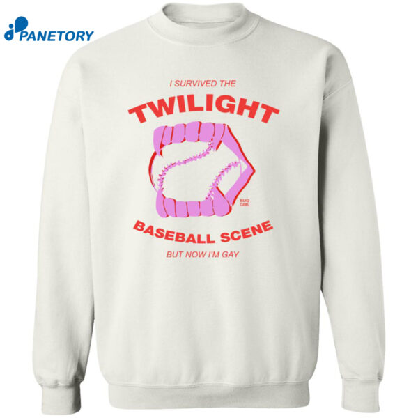 I Survived The Twilight Baseball Scene But Now I’m Gay Shirt 2