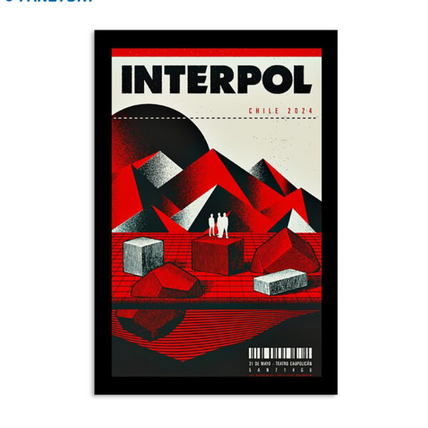 Interpol Teatro Caupolicán Santiago Chile 5-31-2024 Poster