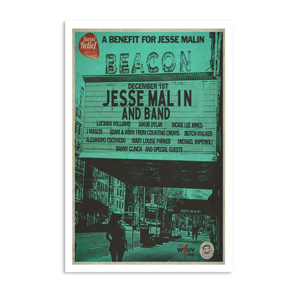 Jesse Malin December 1 2024 Beacon Theatre New York City NY Poster