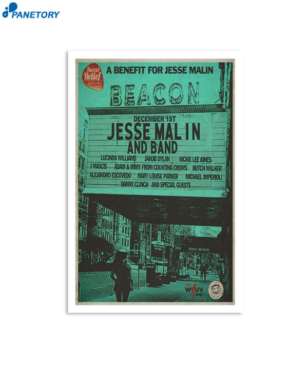 Jesse Malin December 1 2024 Beacon Theatre New York City NY Poster