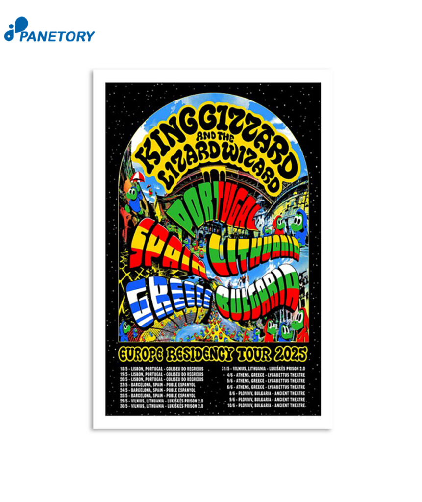 King Gizzard And The Lizard Wizard Europe Residency Tour 2024 Poster 2026