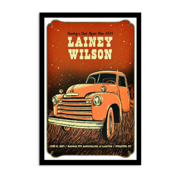 Lainey Wilson Empower Federal Credit Union Amphitheater Syracuse NY June 21 2024 Poster