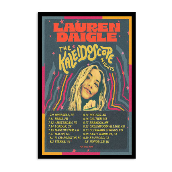 Lauren Daigle The Kaleidoscope 2024 Tour Poster