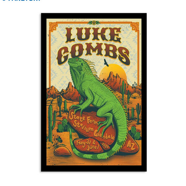 Luke Combs Glendale Az May 31 - June 1 2024 Poster