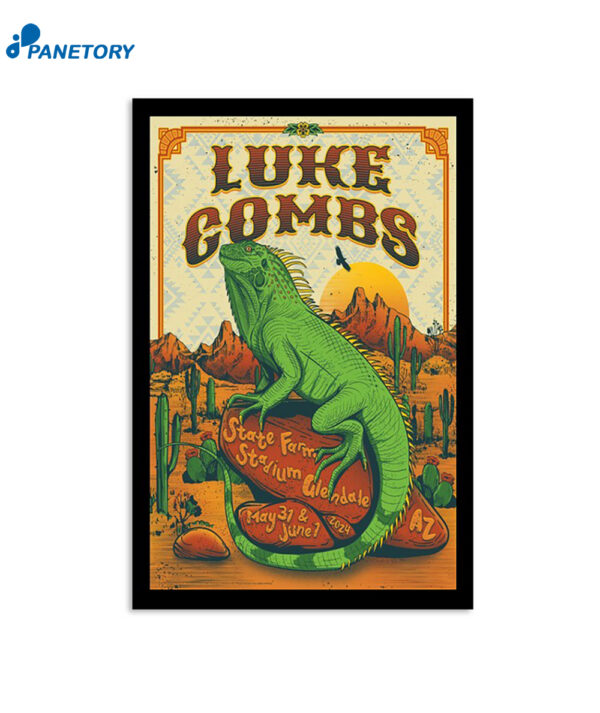 Luke Combs Glendale Az May 31 - June 1 2024 Poster