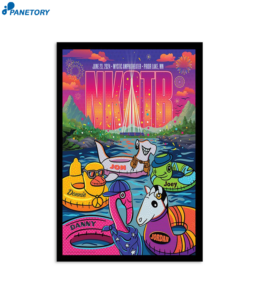 New Kids On The Block June 23 2024 Mystic Amphitheater Prior Lake MN Poster 2 New Kids On The Block June 23 2024 Mystic Amphitheater Prior Lake Mn Poster