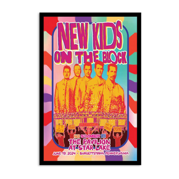 New Kids On The Block Star Lake Burgettstown Pa June 19 2024 Poster