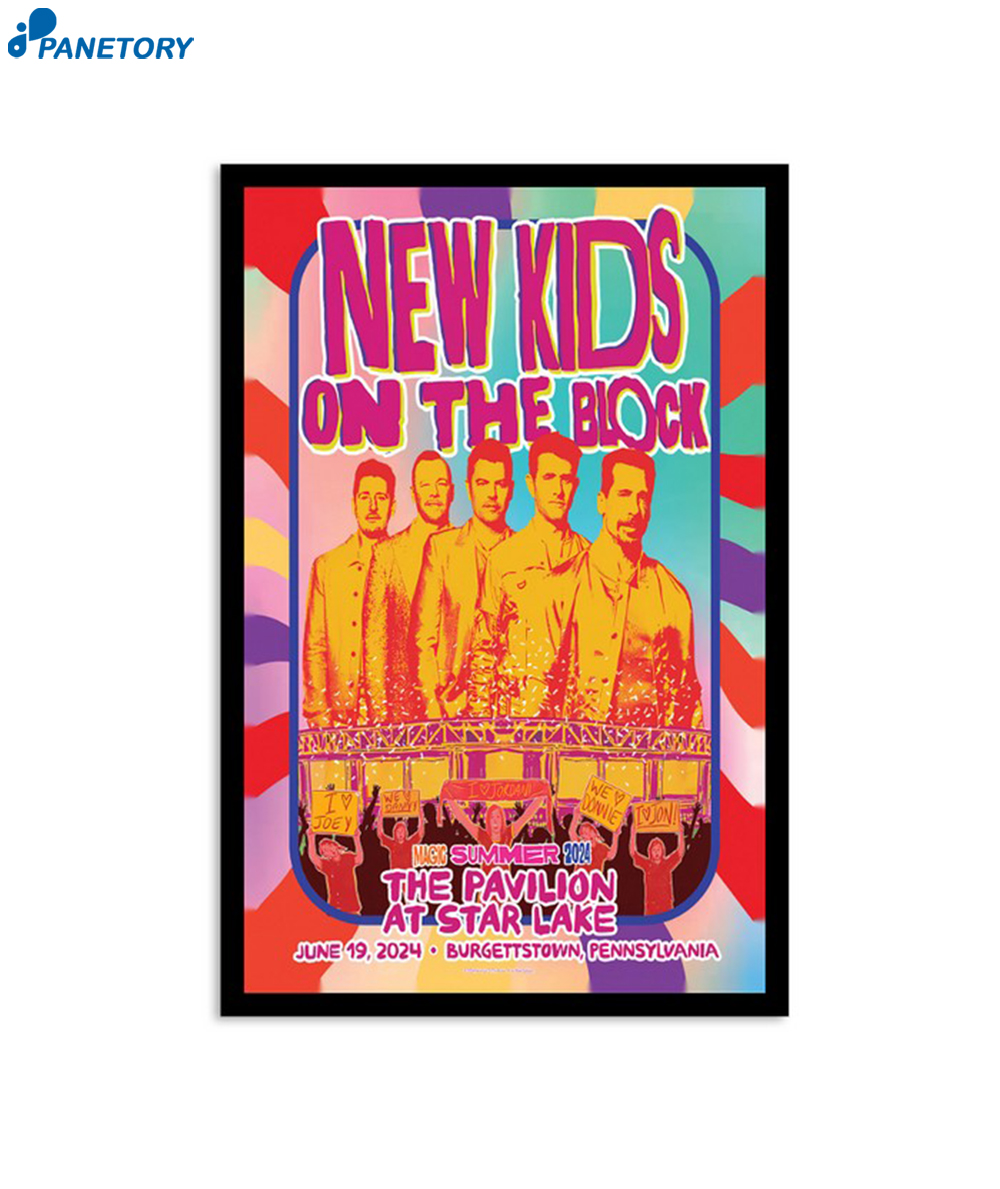 New Kids On The Block Star Lake Burgettstown Pa June 19 2024 Poster 2 New Kids On The Block Star Lake Burgettstown Pa June 19 2024 Poster
