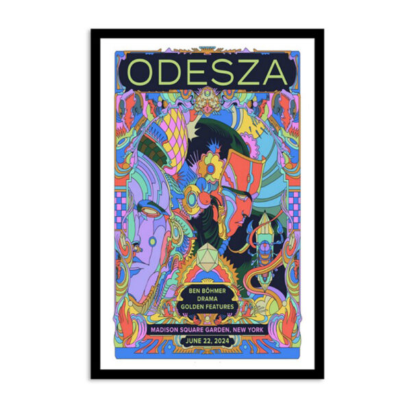Odesza Madison June 22 2024 Square Garden Nyc Poster
