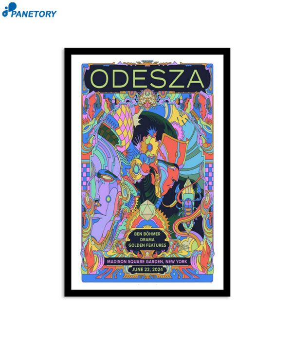 Odesza Madison June 22 2024 Square Garden Nyc Poster 2024