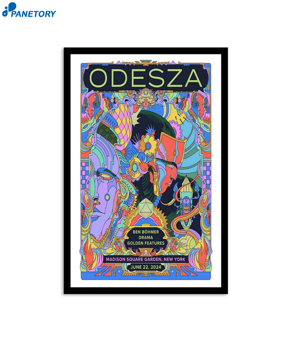 Odesza Madison June 22 2024 Square Garden Nyc Poster 2 Odesza Madison June 22 2024 Square Garden Nyc Poster