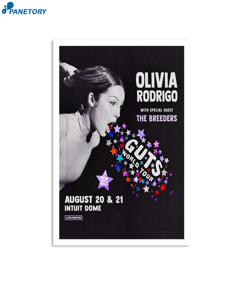 Olivia Rodrigo August 20-21 2024 Intuit Dome Inglewood CA Poster 2024