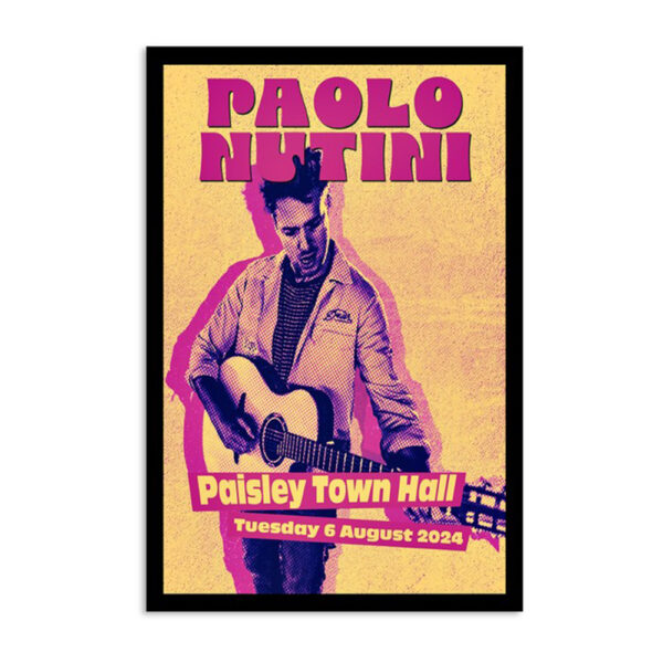 Paolo Nutini Paisley Town Hall In Paisley Aug 6 2024 Poster