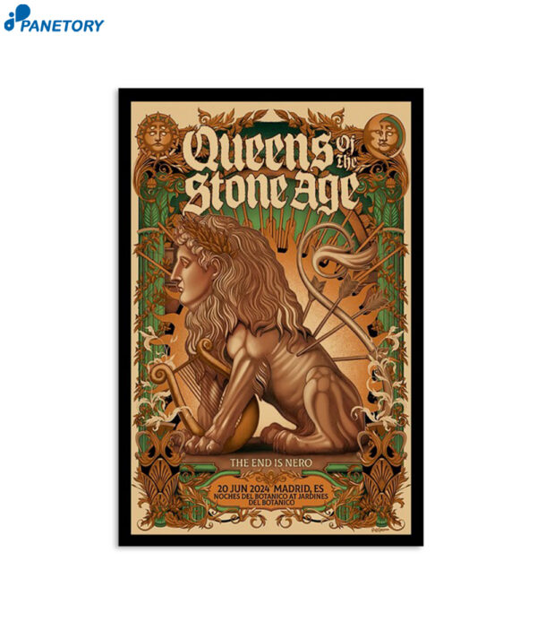 Queens Of The Stone Age Noches Del Botanico Madrid Es June 20 2024 Poster
