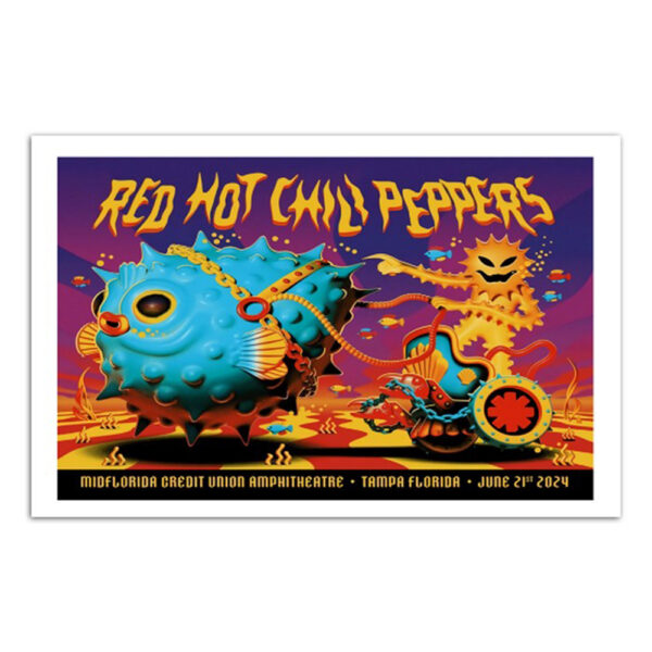 Red Hot Chili Peppers Midflorida Credit Union Tampa Fl June 21 2024 Poster
