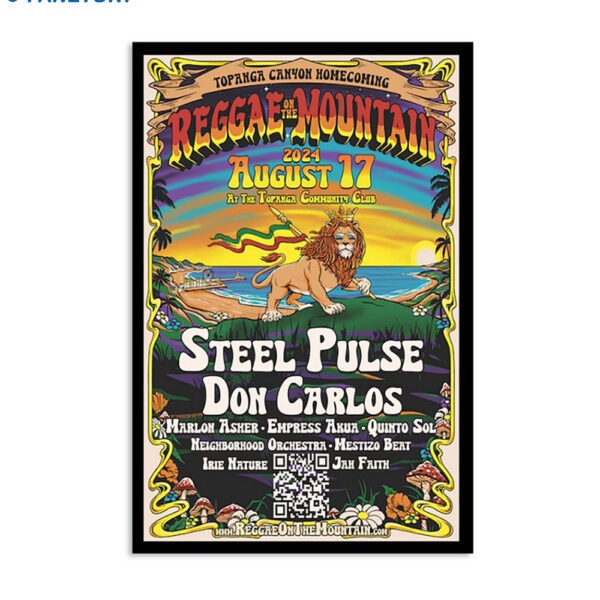 Reggae August 17 2024 On The Mountain Topanga Canyon Club Poster