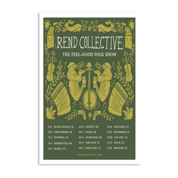 Rend Collective The Feel Good Folk Show Tour Poster