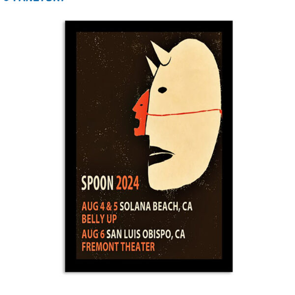 Spoon California Aug 4-6 2024 Poster
