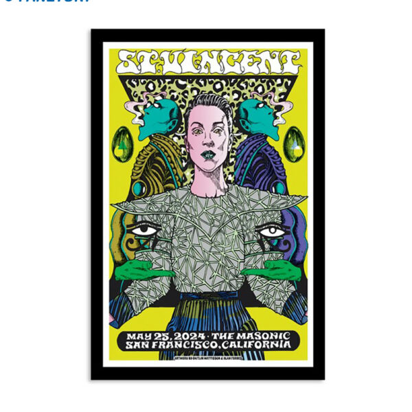 St. Vincent At The Masonic In San Francisco Ca May 25 2024 Poster
