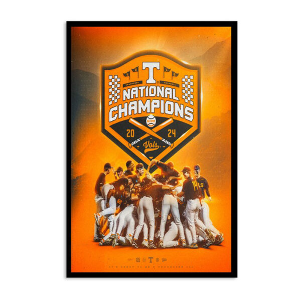 Tennessee Vol Baseball 2024 National Champions Poster