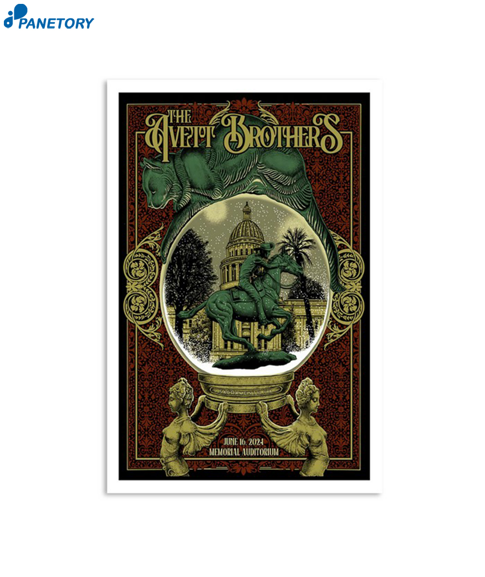 The Avett Brothers June 16 2024 Memorial Auditorium Sacramento CA Poster 2 The Avett Brothers Memorial Auditorium Sacramento Ca June 16 2024 Poster