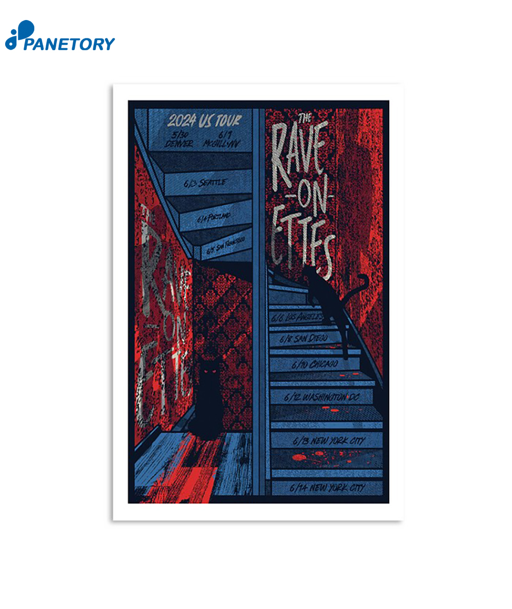 The Raveonettes Us Tour 2024 Poster 2 The Raveonettes Us Tour 2024 Poster