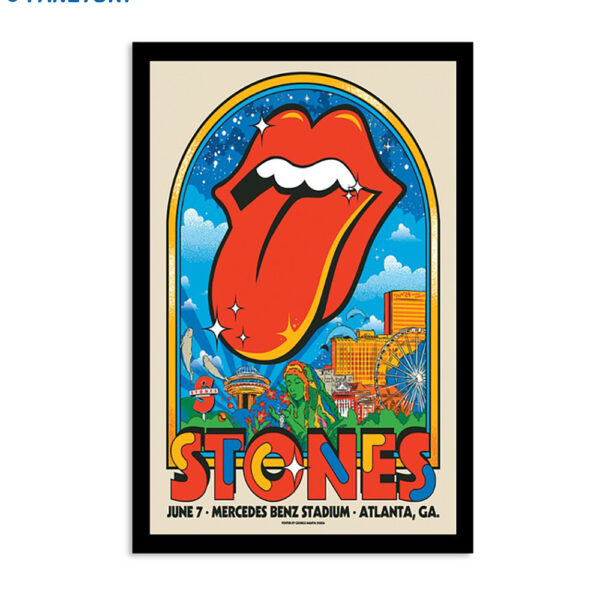 The Rolling Stones Mercedes Benz Stadium Atlanta Ga June 7 2024 Poster