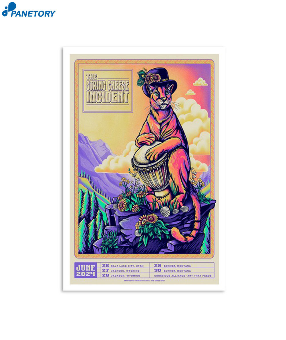The String Cheese Incident June 2024 Summer Tour Poster 2 The String Cheese Incident June 2024 Summer Tour Poster