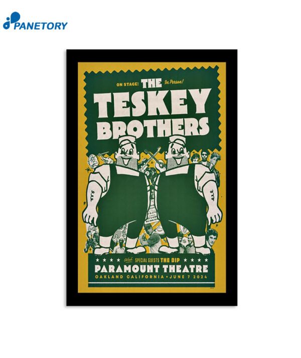 The Teskey Brothers Jun 7 2024 Oakland Ca Poster