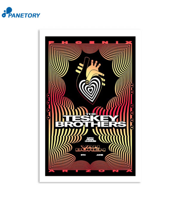 The Teskey Brothers Phoenix Az June 4 2024 Poster