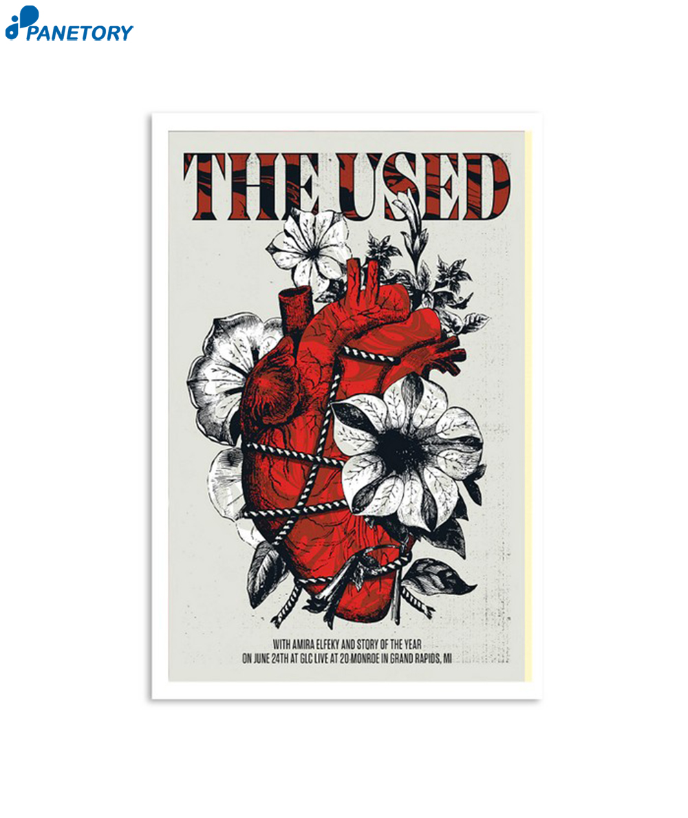 The Used Glc June 24 2024 Live At 20 Monroe Grand Rapids MI Poster 2 The Used Glc June 24 2024 Live At 20 Monroe Grand Rapids Mi Poster