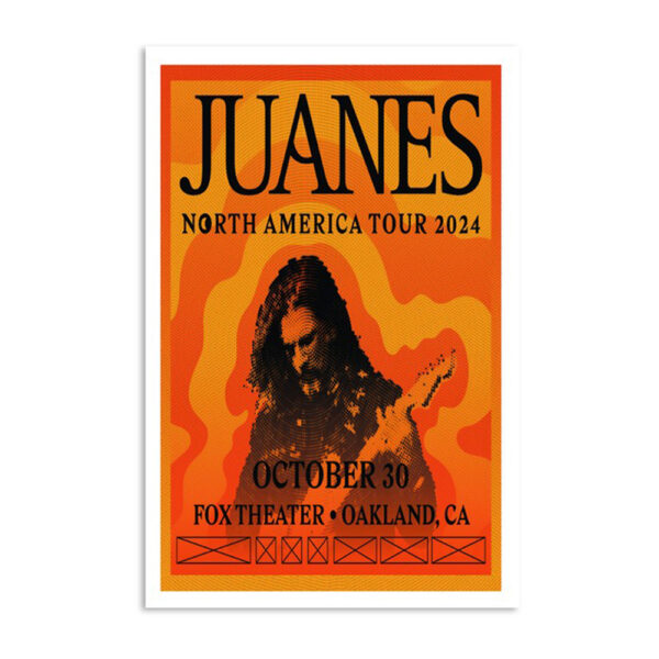 Tour October 30 2024 Juanes Oakland Ca Poster