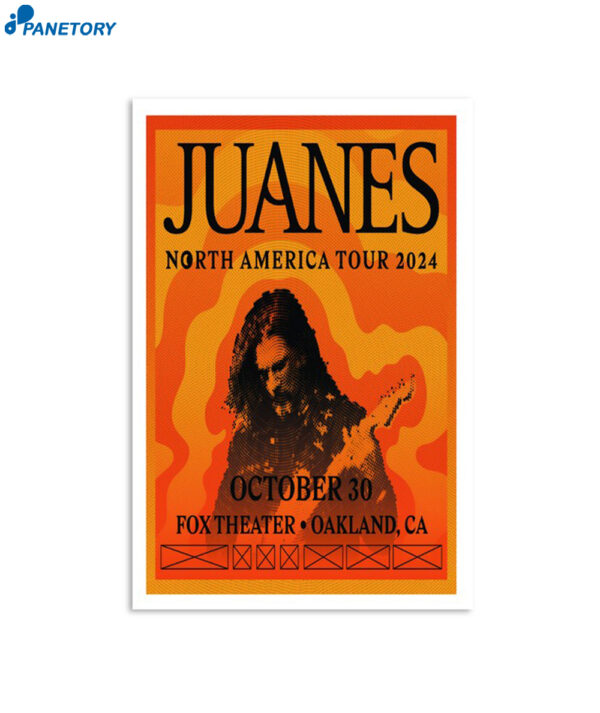 Tour October 30 2024 Juanes Oakland Ca Poster