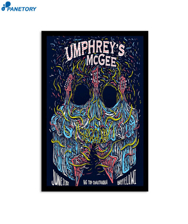 Umphrey's Mcgee Big Top Chautauqua Bayfield Wi Jun 21 2024 Poster