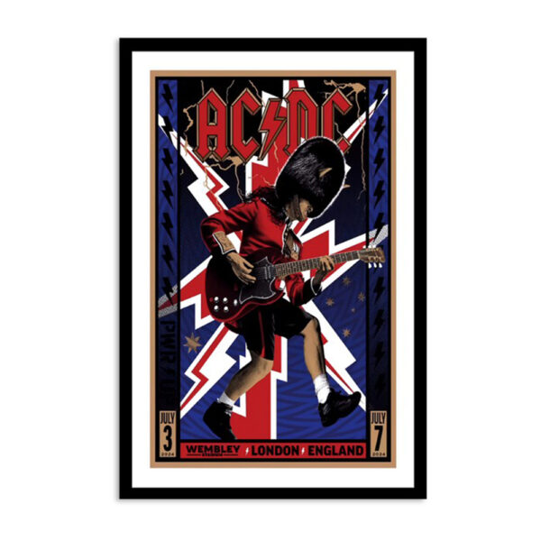 Acdc Wembley Stadium London Uk July 3 2024 Poster