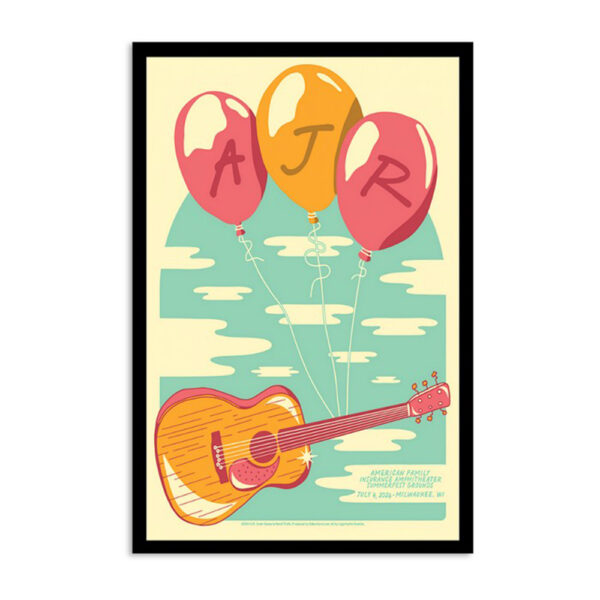 Ajr American Family Amphitheater Milwaukee Wi July 4 2024 Poster