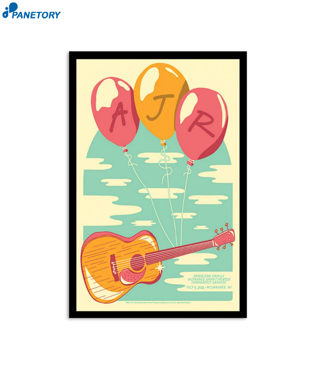 Ajr American Family Amphitheater Milwaukee Wi July 4 2024 Poster 2 Ajr American Family Amphitheater Milwaukee Wi July 4 2024 Poster