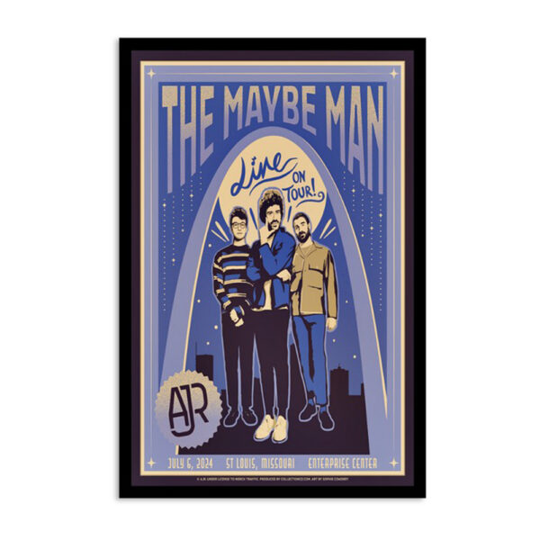 Ajr Enterprise Center St Louis Mo July 6 2024 Poster