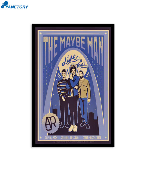 Ajr Enterprise Center St Louis Mo July 6 2024 Poster