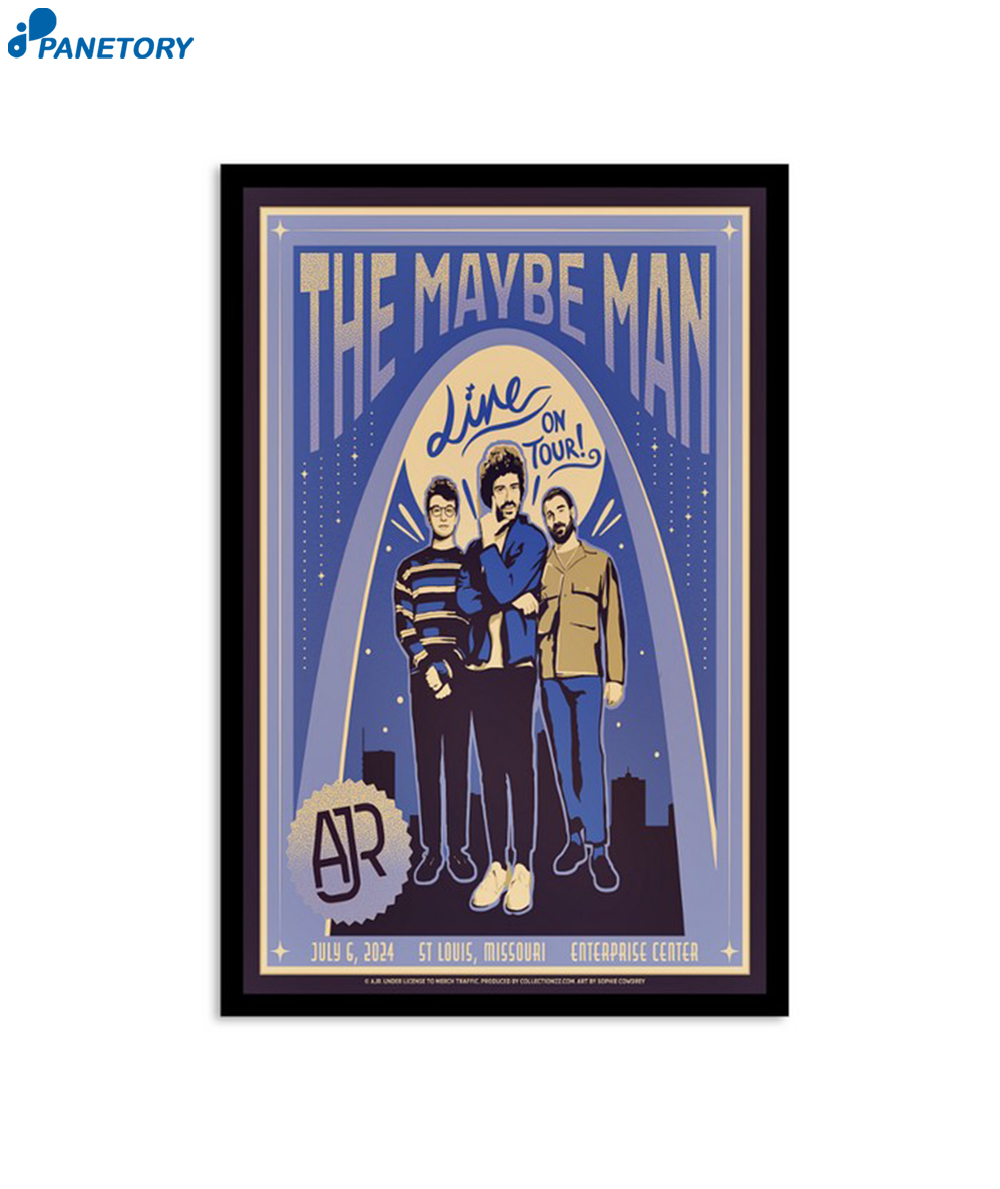 Ajr Enterprise Center St Louis Mo July 6 2024 Poster 2 Ajr Enterprise Center St Louis Mo July 6 2024 Poster