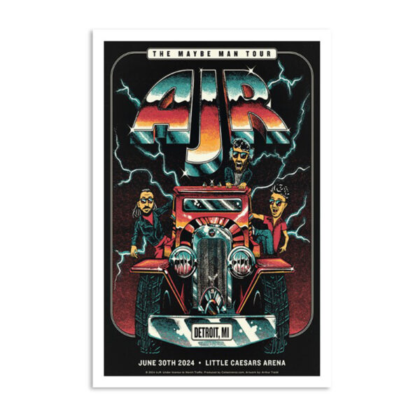 Ajr June 30 2024 Little Caesars Arena Detroit Mi Poster