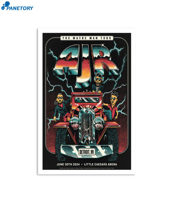 Ajr June 30 2024 Little Caesars Arena Detroit Mi Poster