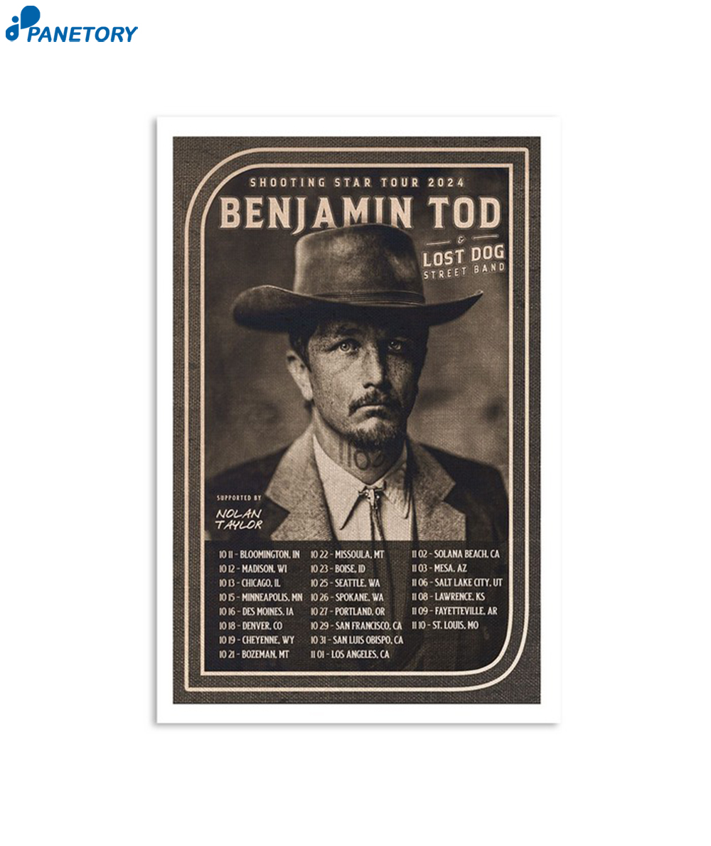 Benjamin Tod Tour 2024 The Shooting Star Poster 2 Benjamin Tod Tour 2024 The Shooting Star Poster