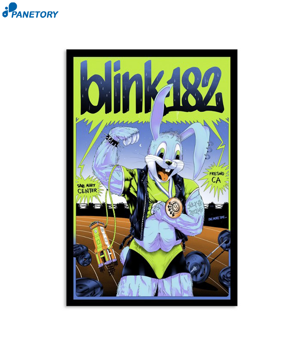 Blink 182 July 8 2024 Save Mart Center Fresno Ca Poster 2 Blink 182 July 8 2024 Save Mart Center Fresno Ca Poster