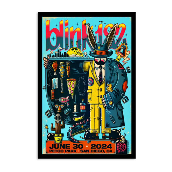 Blink 182 June 30 2024 Petco Park San Diego Ca Poster