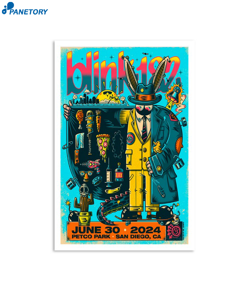 Blink-182 Petco Park San Diego Ca June 30 2024 Poster 2 Blink-182 Petco Park San Diego Ca June 30 2024 Poster